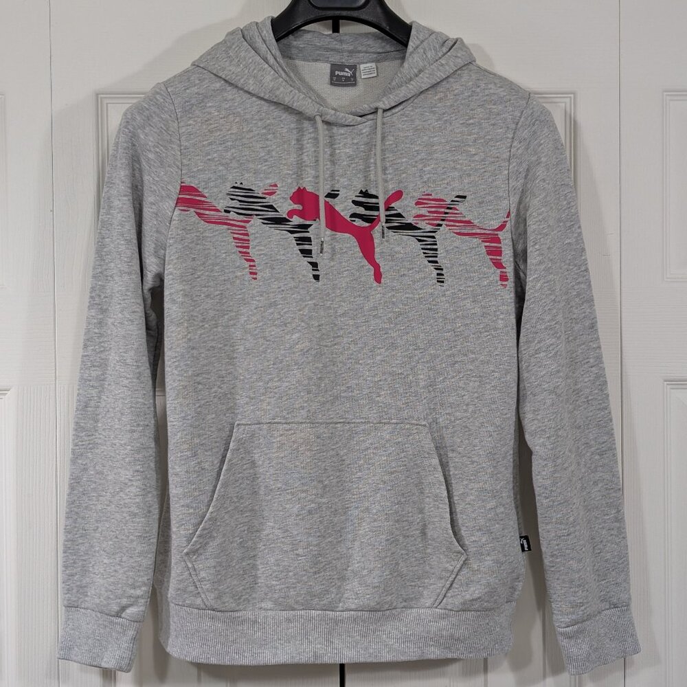 Puma Women's Logo Lab Pullover Grey Hoodie